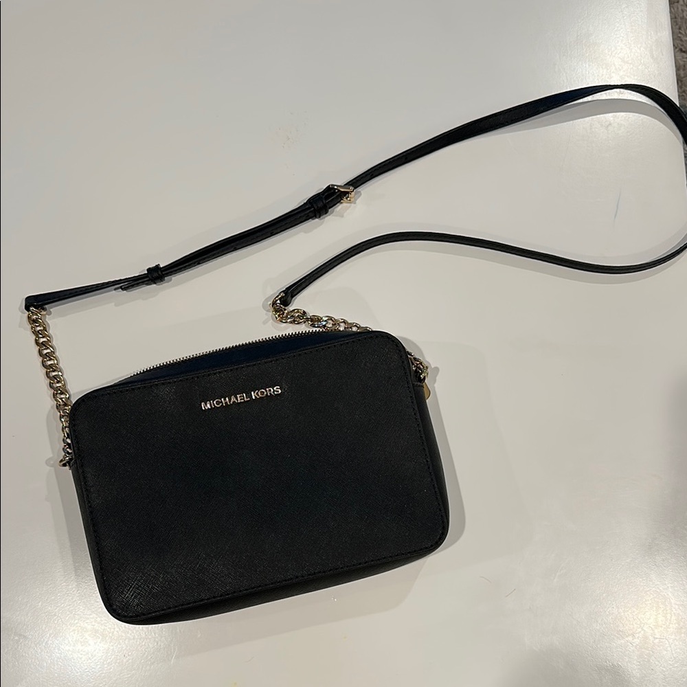 Michael Kors Black Saffiano Crossbody Bag